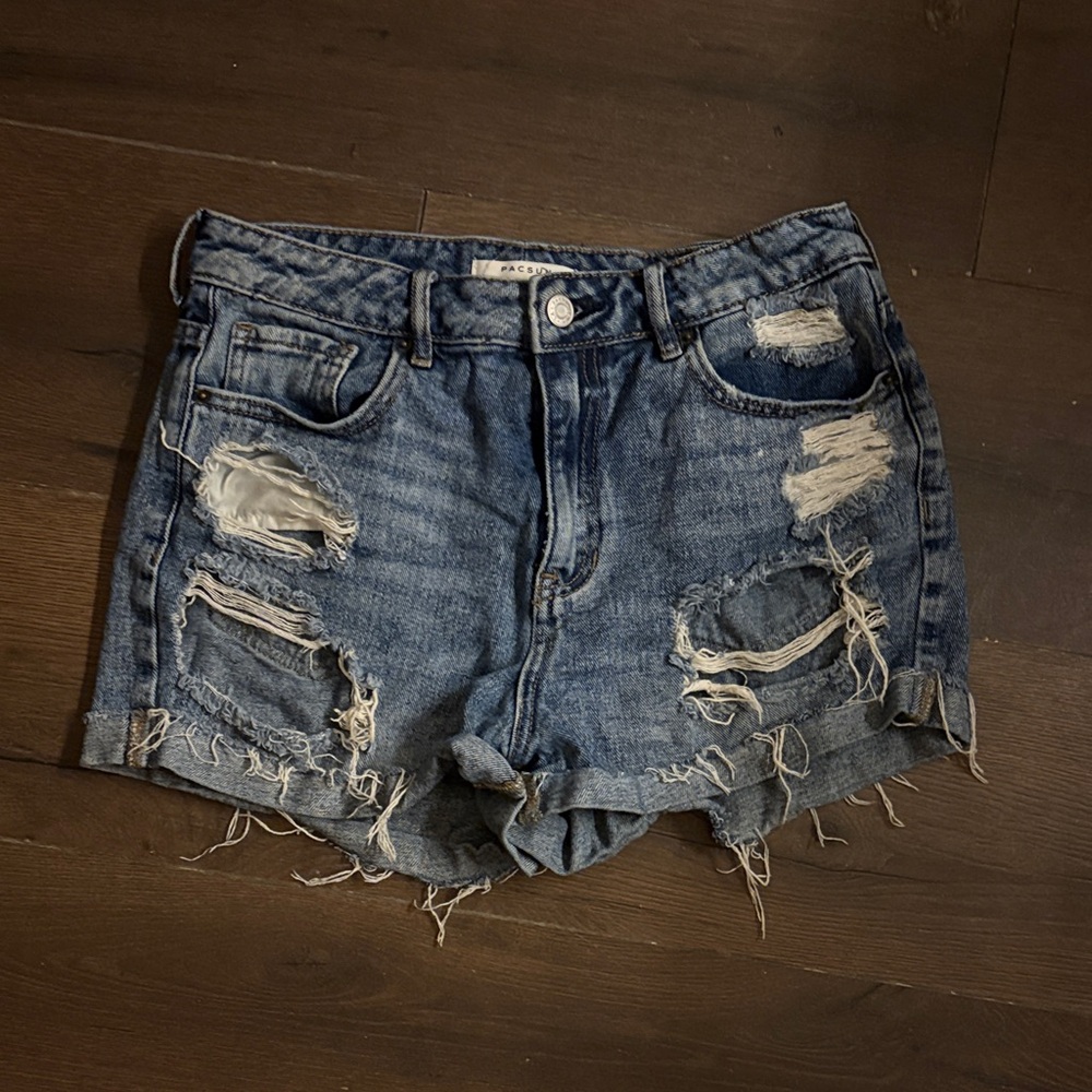 PacSun Distressed Blue Jean Shorts